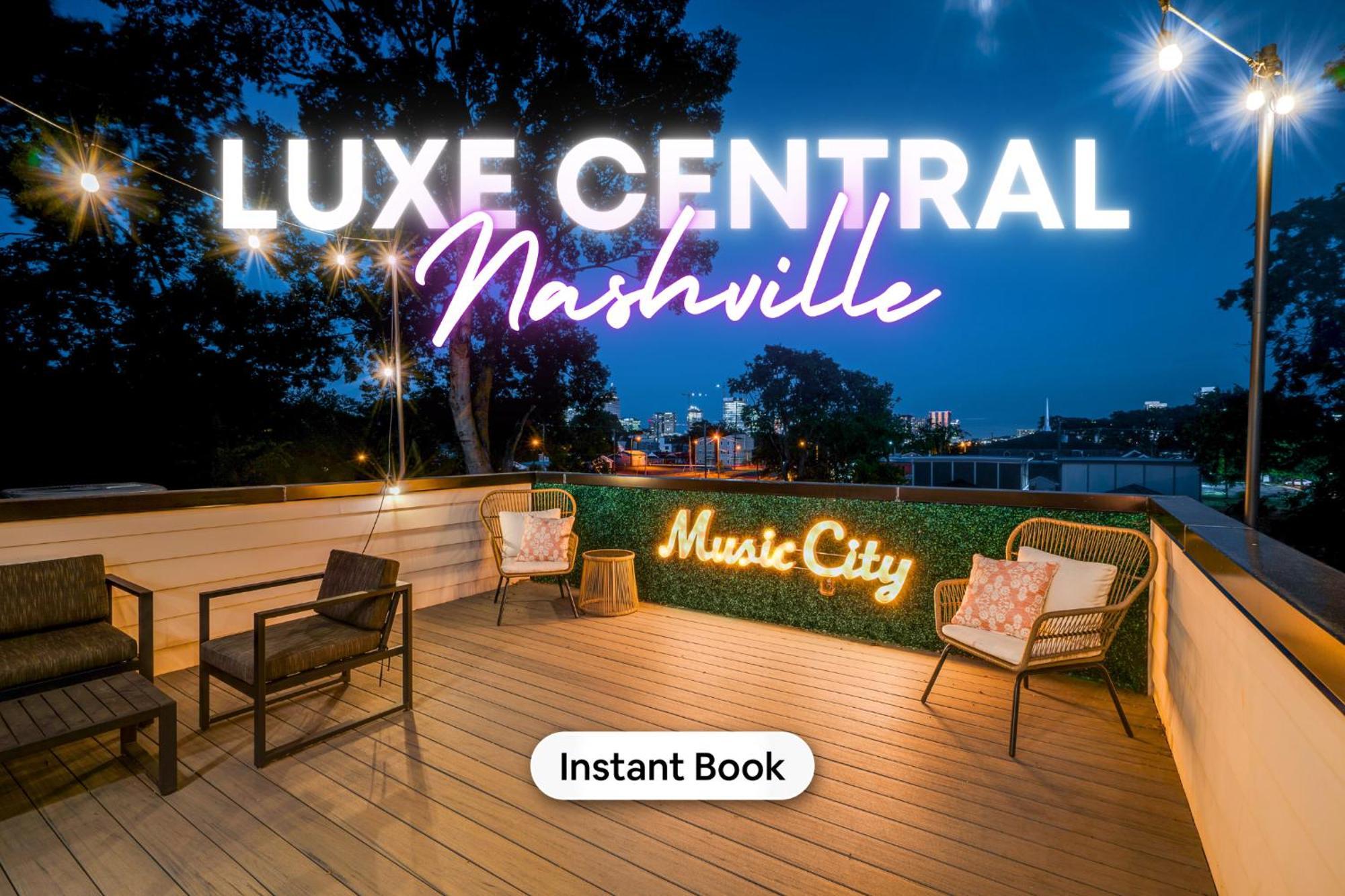 Luxe Close To Dt Rooftop Views Free Parking Villa Nashville Exterior foto